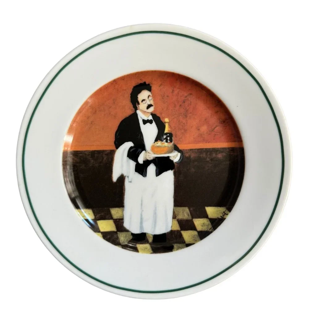 Vintage Williams-Sonoma ‘Sommelier’ Set of 6 - 8” plates Designed by Guy Buffet - Picture 7 of 9
